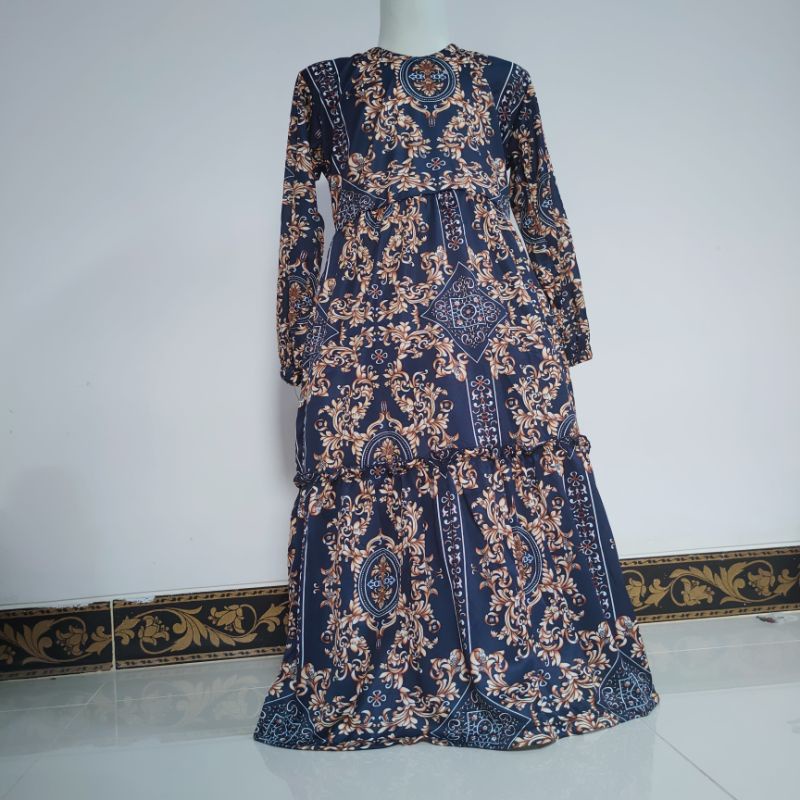 Gamis Anak 4 5 6 7 8 9 10 Tahun cewek perempuan hyget Batik murce terbaru ( Gamis hyget Batik )