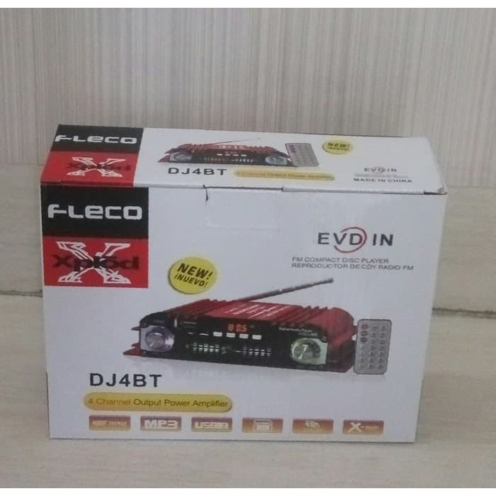 MINI AMPLIFIER USB SD MP3 DVD AC/DC MERK FLECO DJ 4 BT