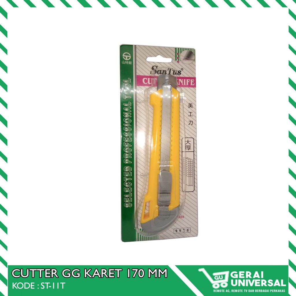 

Pisau Cutter Kater GG karet Santus 17 cm ST-11T