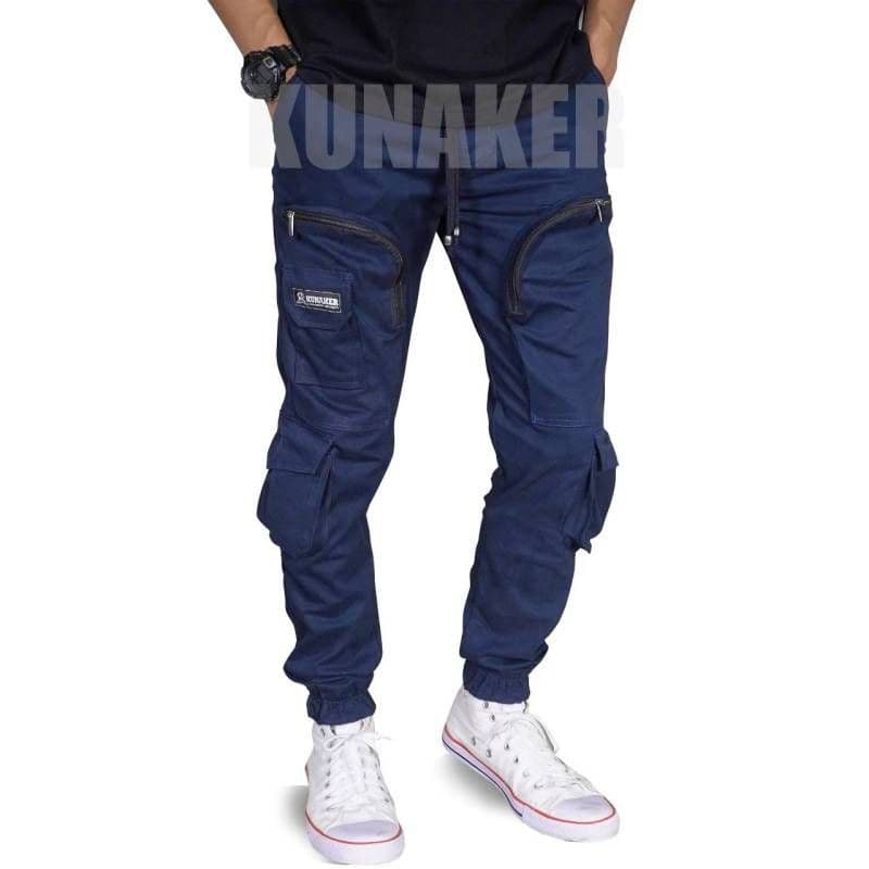 Celana Jogger CARGO KUNAKAER - M, L, XL, XXL - Htam, Navy, Mocca, Abu - Clana Jelana Panjang Trainin