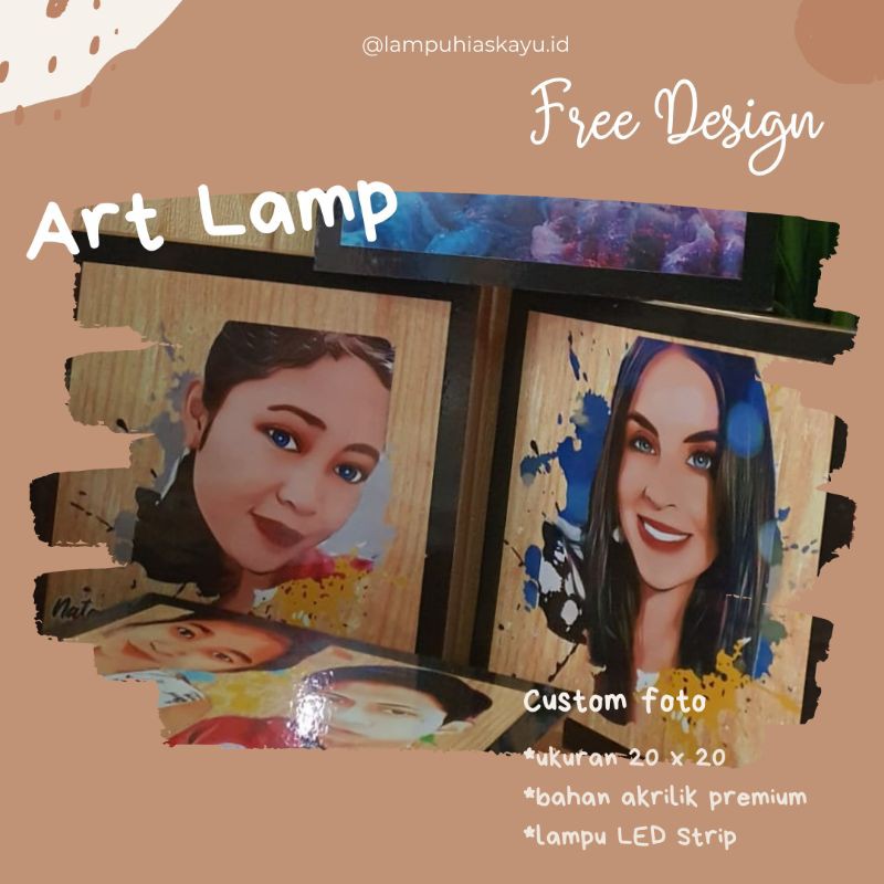 Jual (PRODUSEN LANGSUNG) LAMPU DEKORASI ARTISTIK CUSTOM FOTO UNIK LAMPU