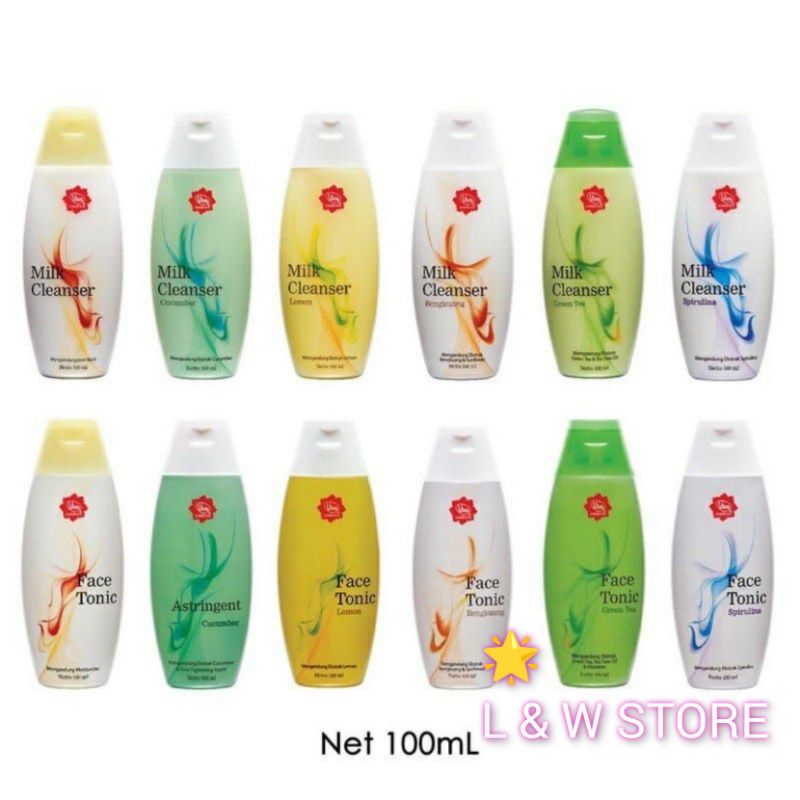 VIVA Milk Cleanser dan Face Tonic 100ml Air Mawar