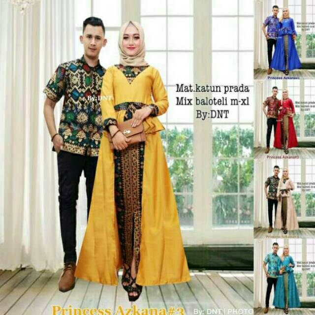 Setelan kebaya/baju batik couple princes azkana 3