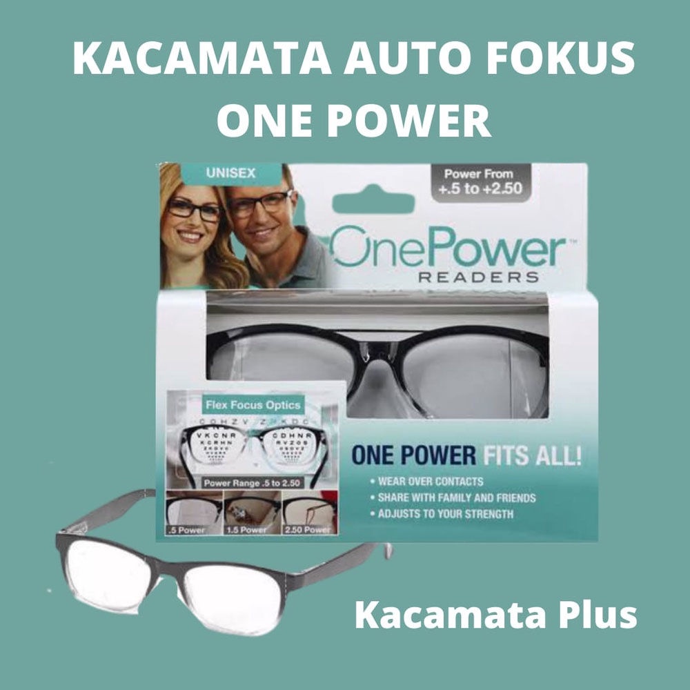 Kacamata Baca Plus Auto Focus - One Power Readers Glasses Kacamata Baca Auto Fokus Unisex