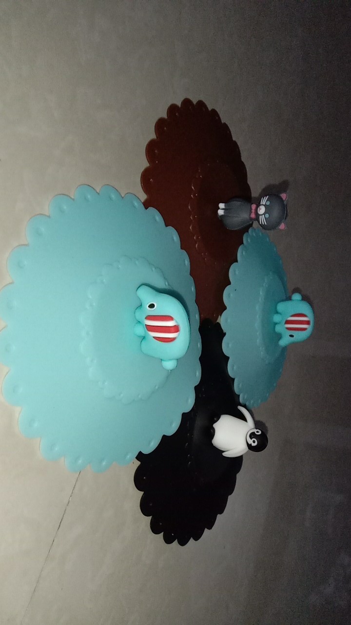 Tutup Gelas Cangkir Silicone Cute Animal Cantik Souvenir Mug Lid