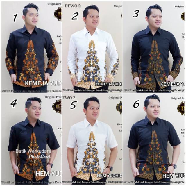 YUDHISTIRA Kemeja  Batik  Pria Ekslusif Batik  Halus Asli 