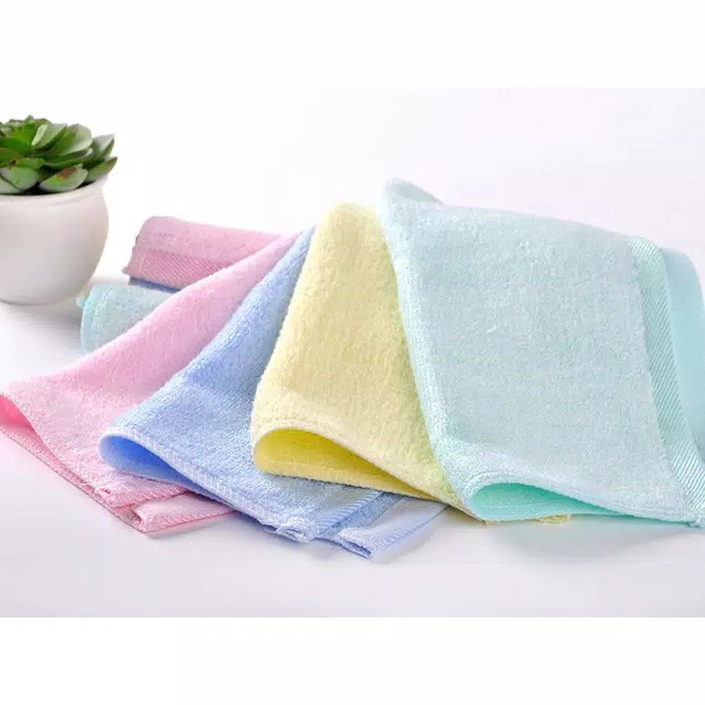 Sapu Tangan Kesehatan  Serat Bambu / Handuk Kecil Bahan Serat Bambu Ukuran 25cm X 25cm