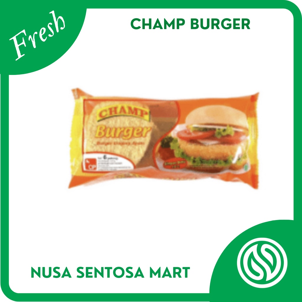 

Champ Burger 315 gr isi 6 - Burger Ayam Crispy