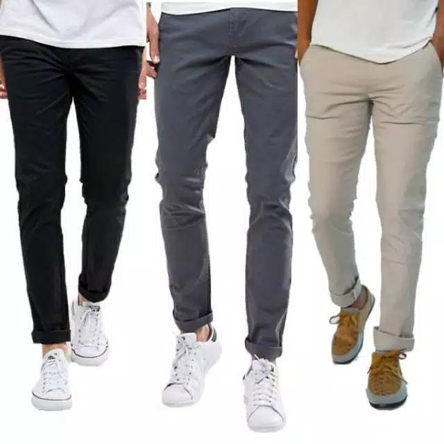 [TERLARIS] CELANA PANJANG PRIA UKURAN 27-34 PREMIUM QUALITY CHINOS SLIMFIT COWO SKINNY POLOS COWOK