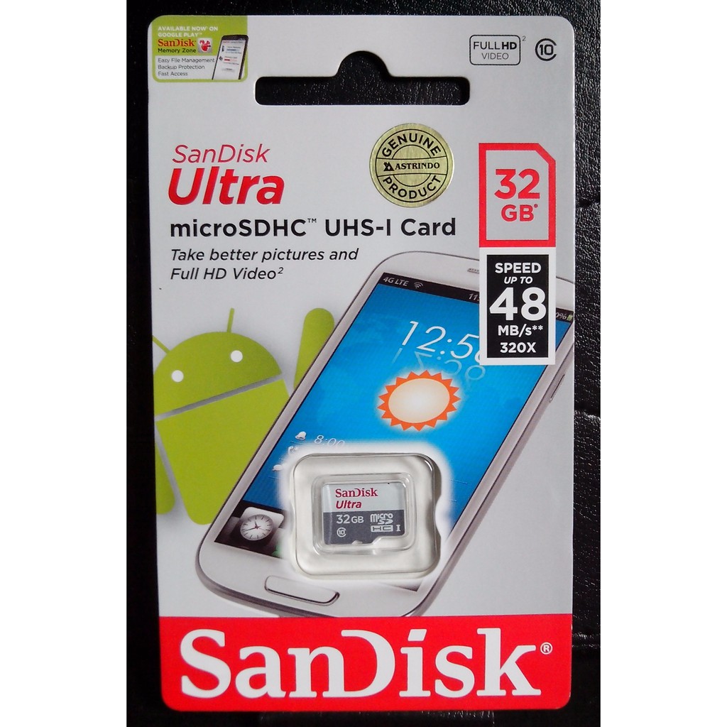 

Sandisk Ultra Micro 32gb Class 10 48mb