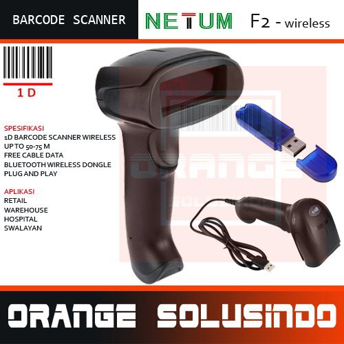 BARCODE SCANNER WIRELESS NETUM F2 - MURAH