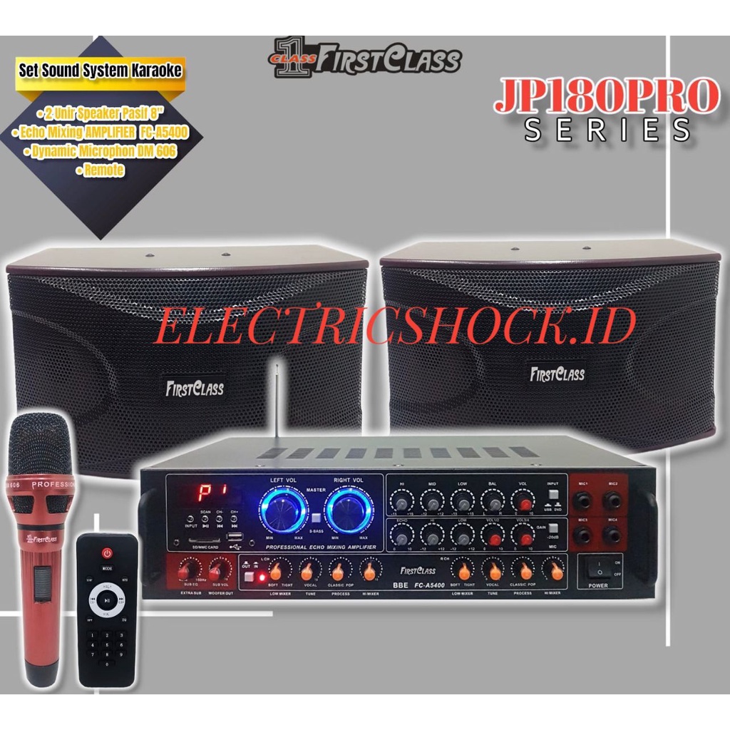 PAKET KARAOKE FIRSTCLASS JP 180 PRO / JP180PRO / FIRST CLASS JP 180PRO