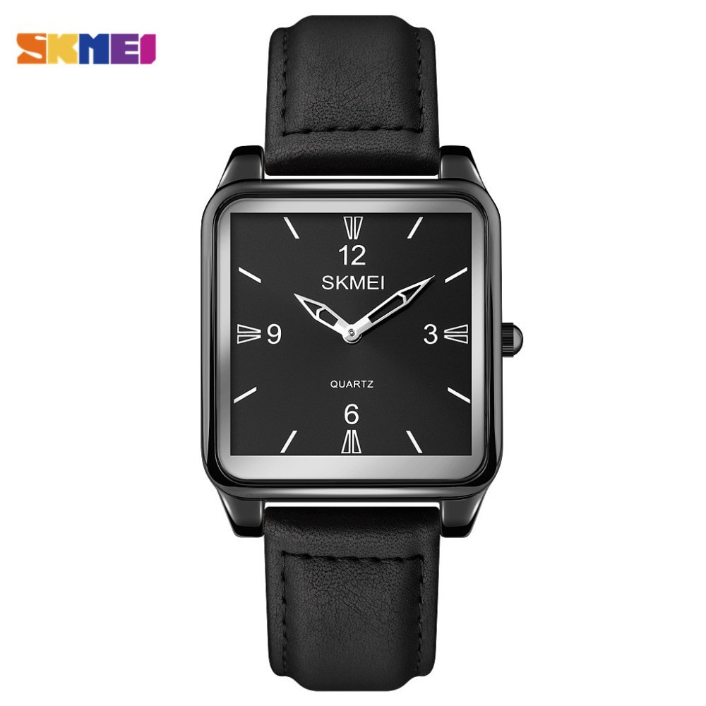 SKMEI 1603 Jam Tangan Pria Wanita Analog Tali Stainless Kulit WATCHKITE WKOS