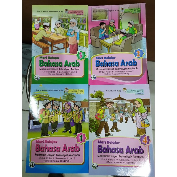 Buku MDTA Mari Belajar Bahasa Arab Kelas 1,2,3,4 Kurikulum MDTA 2020