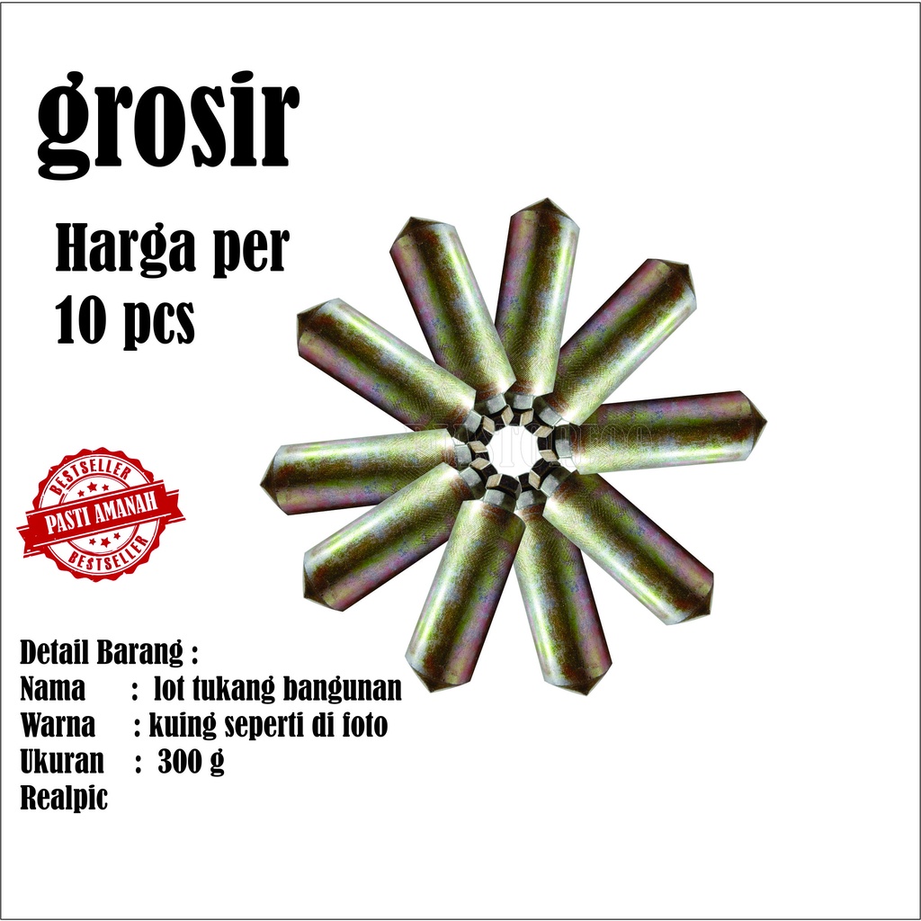 khusus grosir 10 pcs lot tali tukang 300 gram warna kuning istimewa bandut bandulan alat ukur