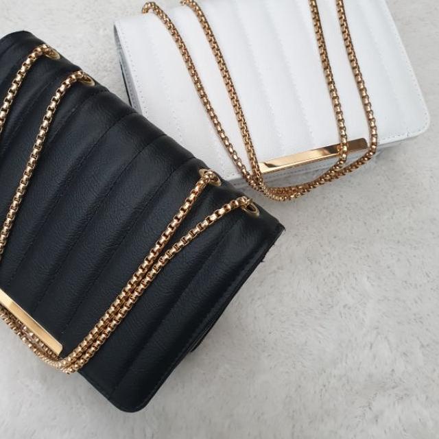 Tas Wanita Embose Tali Rantai Emas Ulir Tebal 7108 Enola Original