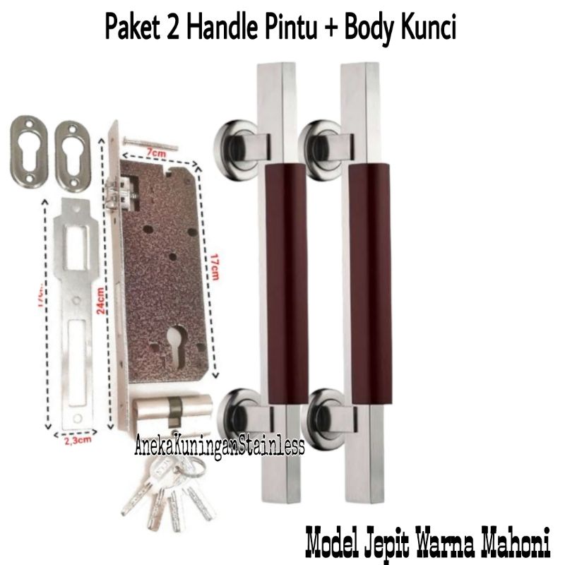 handle pintu rumah minimalis model jepit 33cm paket 2 gagang tarikan pintu rumah set kunci handel hendel pintu rumah murah