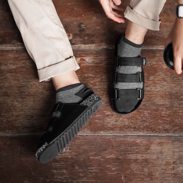 THOMAS BLACK |ManNeedMe x ARF| Sandal Pria Casual Sandal Slop ORIGINAL