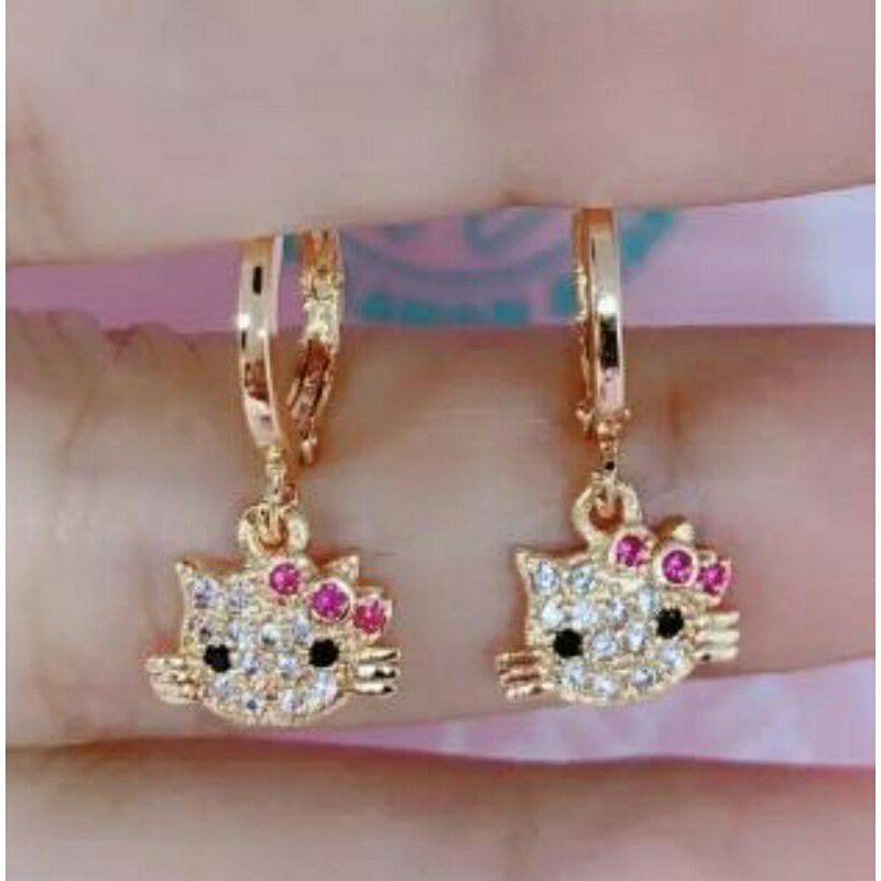 fourfashion anting anak kitty permata