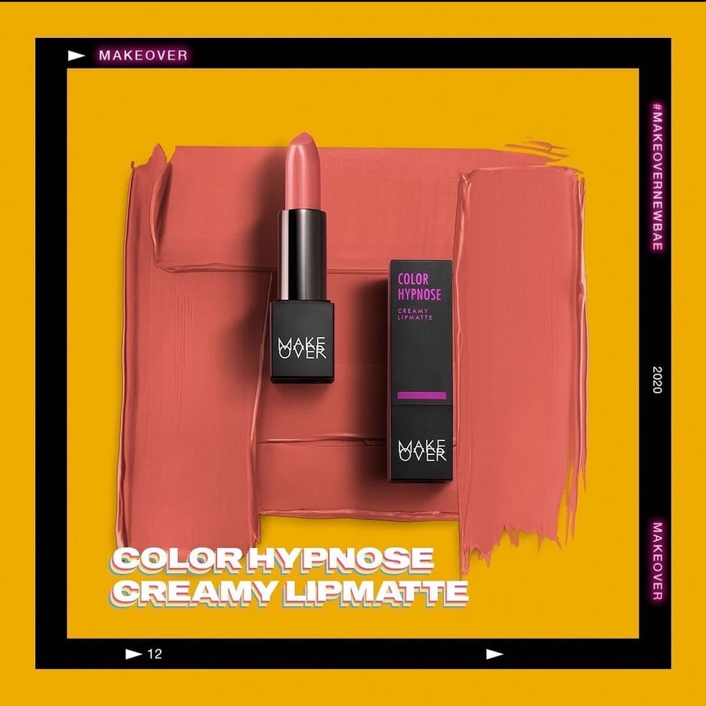 ✿ELYSABETHME✿ 𝓶𝓪𝓴𝓮𝓸𝓿𝓮𝓻 Make over color hypnose creamy lipmatte | lipstik mattee bisa untuk ombre