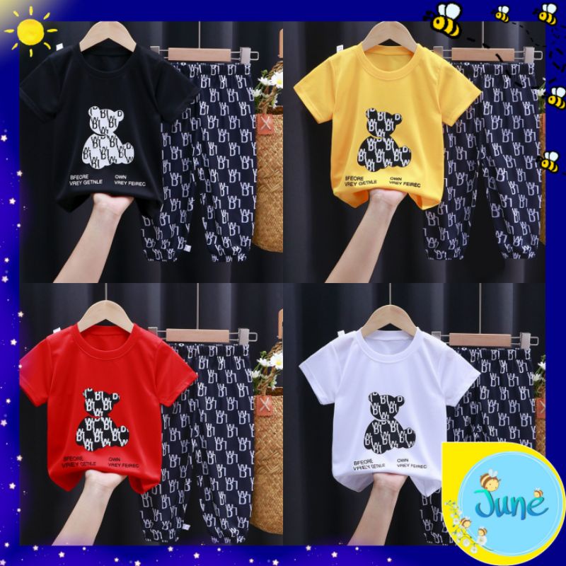 [JUNECOLLECTIONS] BAJU SANTAI ANAK BAYI SET BAHAN LEMBUT DAN ADEM #376SET