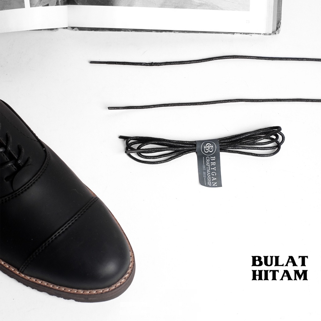 Brygan Craftmanship - Tali Sepatu Bulat Rounded Hitam