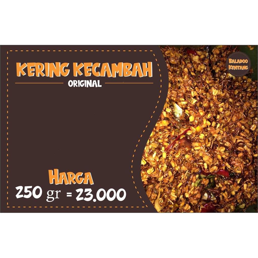 

KERING KECAMBAH KHAS PURWOKERTO 250 gr