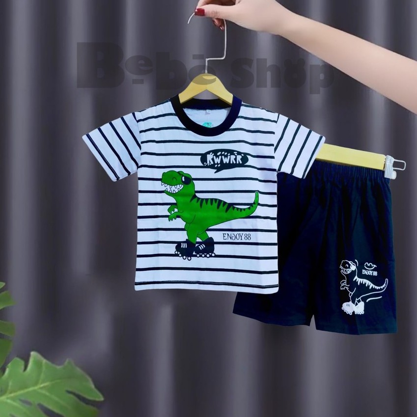 Setelan Baju Anak Karakter Dino Salur Usia 5 Sampai 7 Tahun