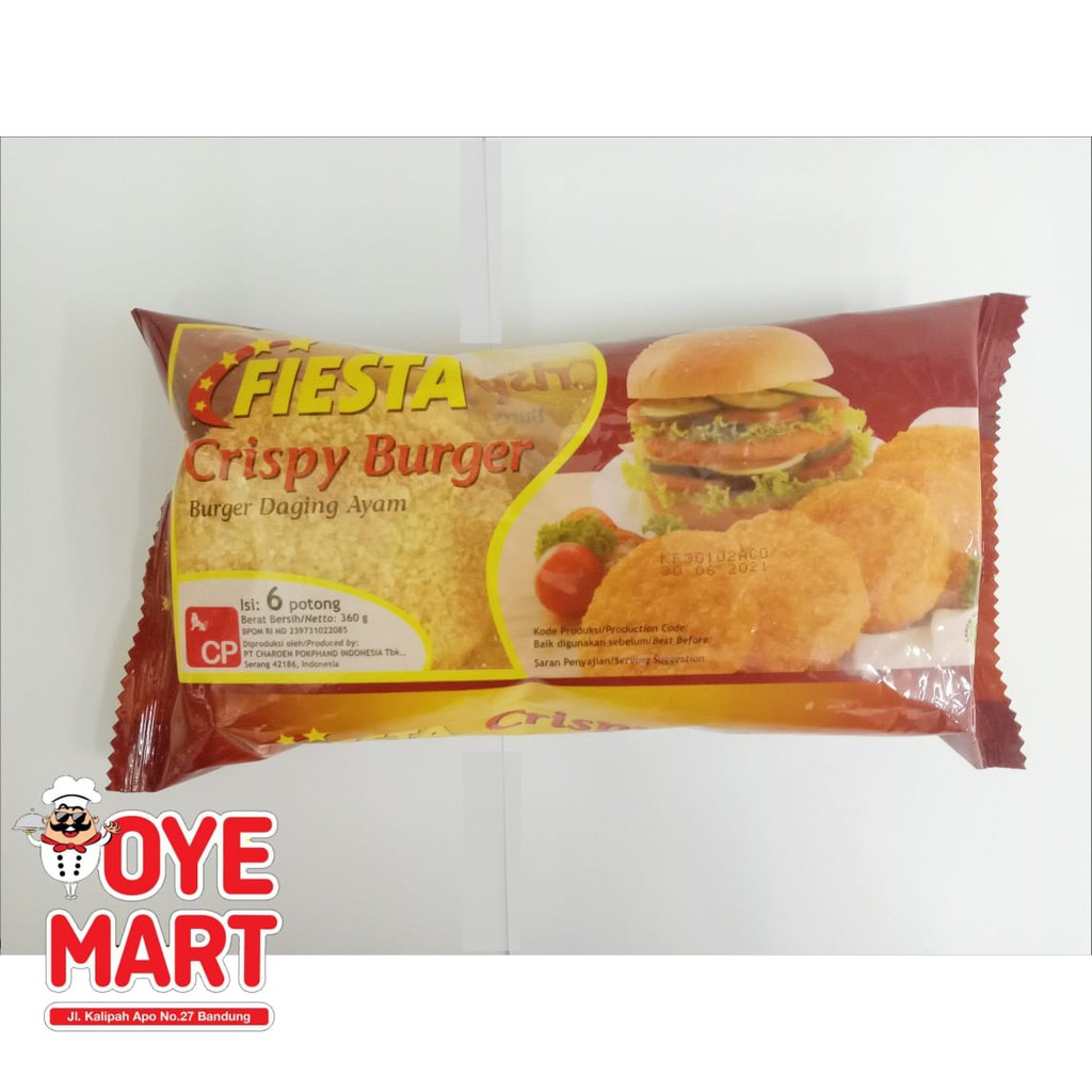 FIESTA CRISPY BURGER 360GR ISI 6 / FROZEN FOOD