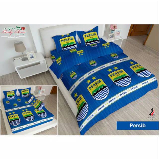 Sprei Lady Rose motif Club bola / persib ukuran 180 x 200 no.1