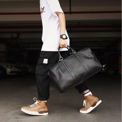 Travel Bag Kulit Import / Tas Selempang + Tas Jinjing Kulit G129