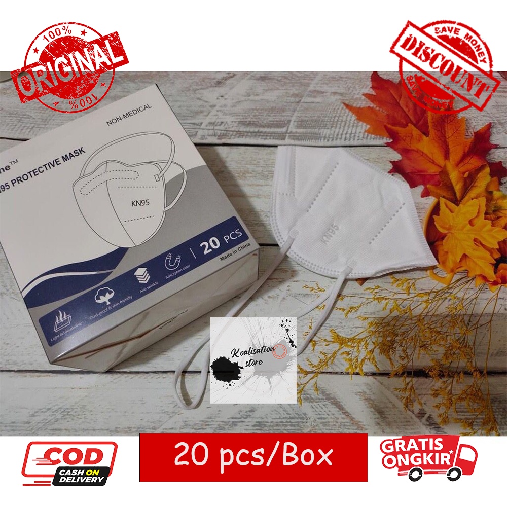 KN 95 MASKER HIJAB FICHE KN95 5PLY/ 5LAPIS HEADLOOP / HIJAB FICHE PREMIUM MURAH 1 BOX 20PCS
