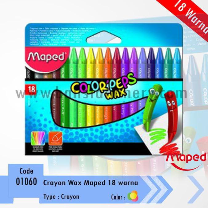 

Silahkan Order] Maped Wax Crayon Set 18 Warna