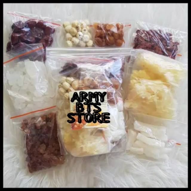 

1 set bahan peach gum