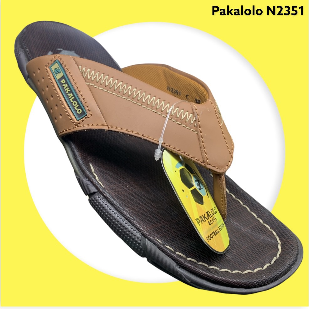 Sandal Pakalolo N2351 Brown - Sandal Pria - Sandal Cowok - Sandal Kulit - Sandal Keren - Sandal Bagu
