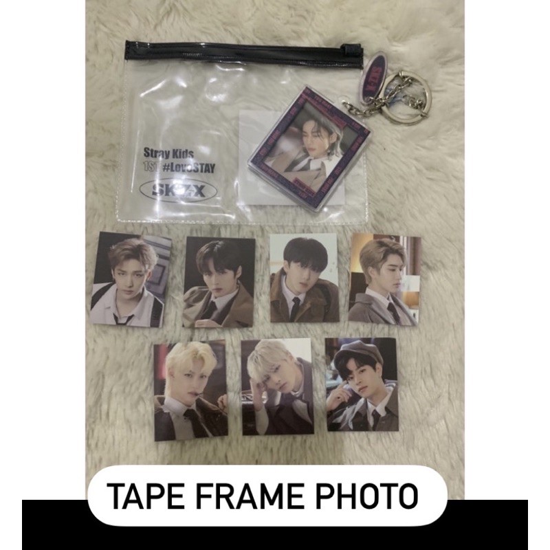 SKZ11 - SHARING STRAY KIDS PHOTO / STICKER / SPECIAL TICKET / TAPE FRAME KEYRING ~ HI STAY DISTRICT 