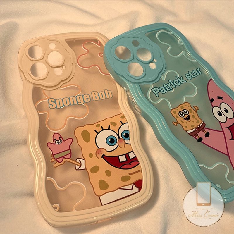 Soft Case Motif Kartun SpongeBob Patrick Star Untuk iPhone 11 13 12 Pro MAX 6 6s 7 8 Plus XR X XS MAX SE 2020