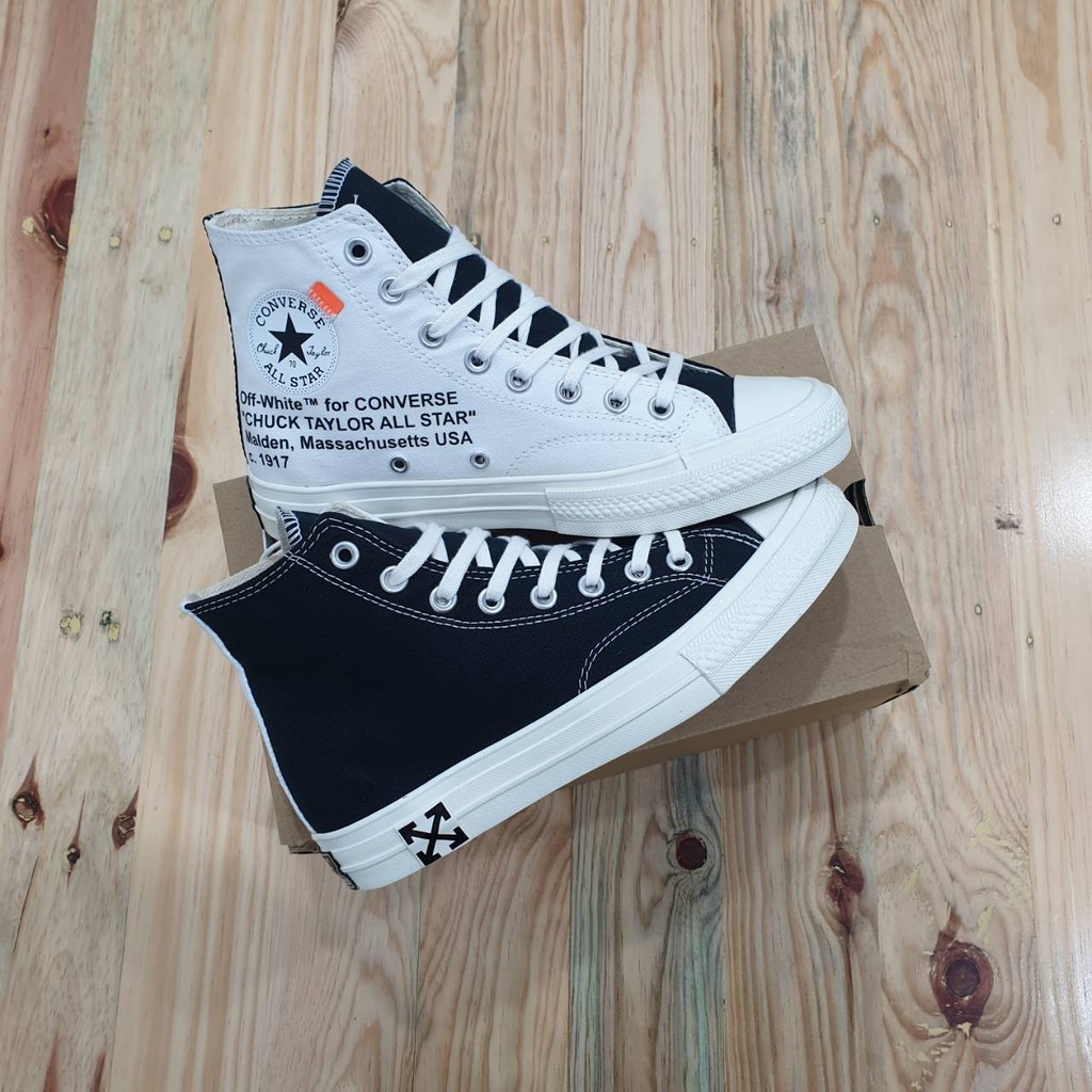 Converse 70s Hi X Off White Black White Premium BNIB Tag Vietnam