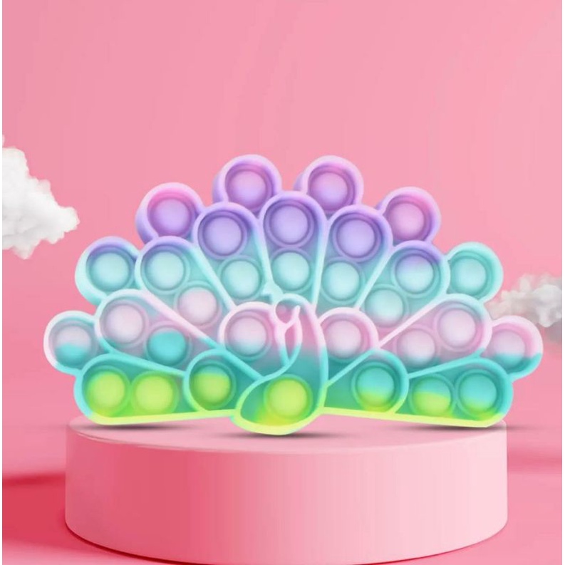 POP IT VIRAL / POP IT RAINBOW / POP IT BOBA-Burung Merak