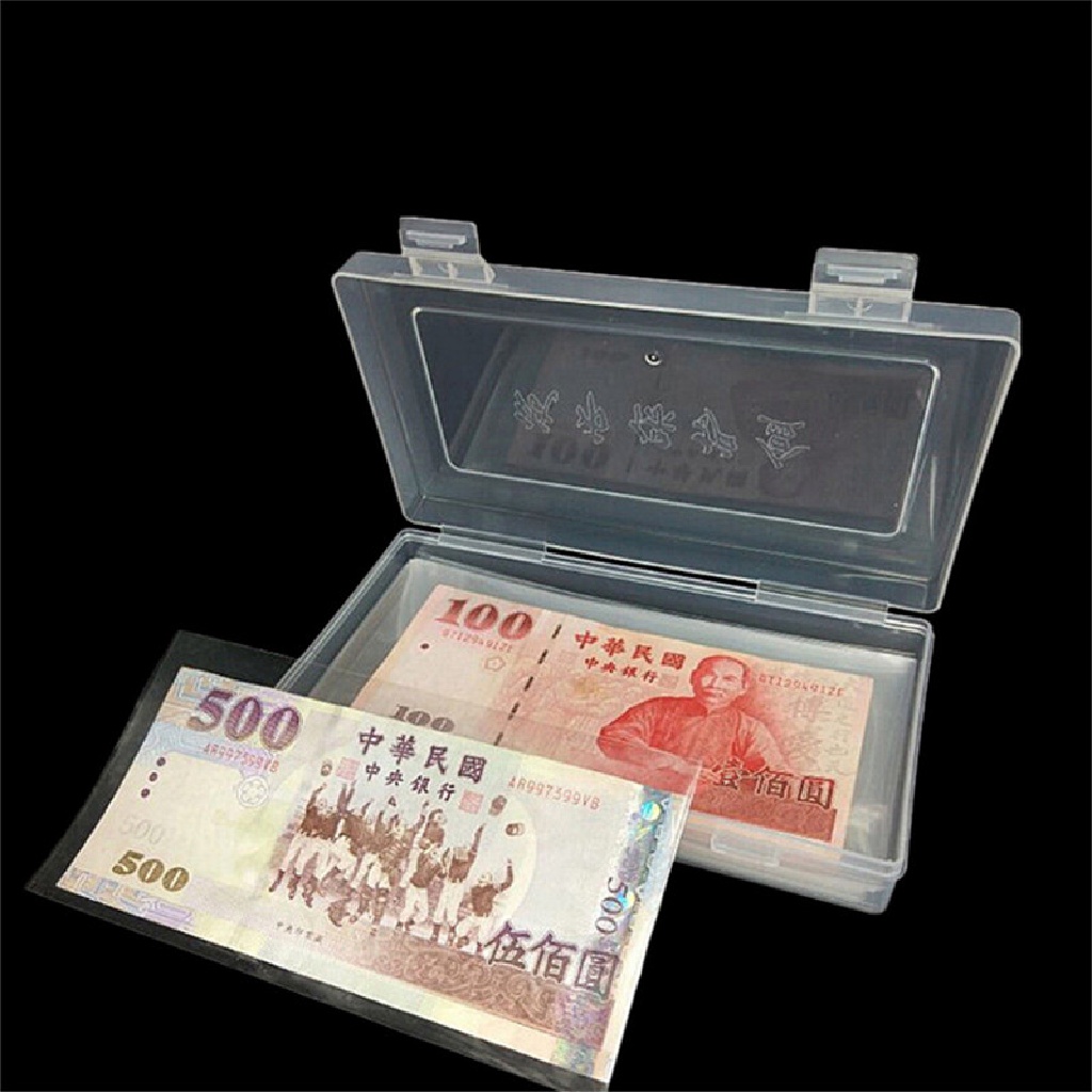 [tiantianbaofu] 100Pcs Paper Money Album Currency Banknote Case Storage Collection With Box Gift Boutique