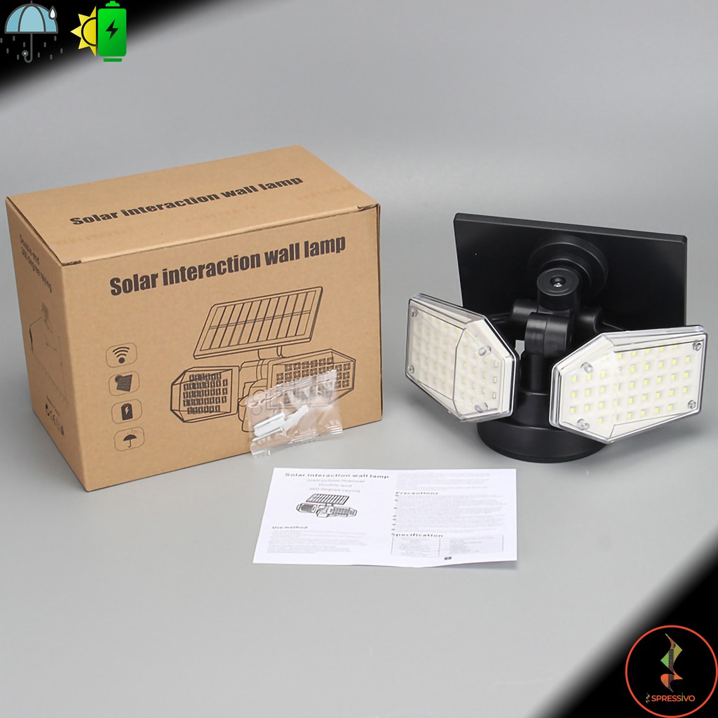 Lampu Solar Sorot 78 LED Sensor PIR Adjustable IP65