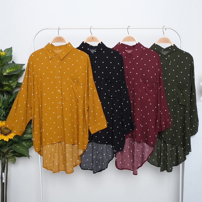 KEMEJA OVERSIZE POLKADOT