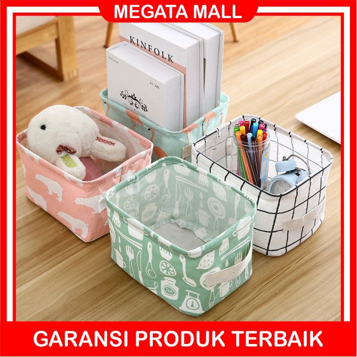 ♫ Megata ♫ A075 DESKTOP STORAGE KERANJANG MULTIFUNGSI LIPAT TEMPAT AKSESORIS MINI BOX ORGANIZER