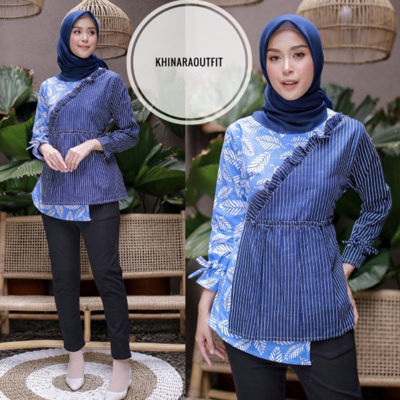 Blous Batik Wanita Slimfit