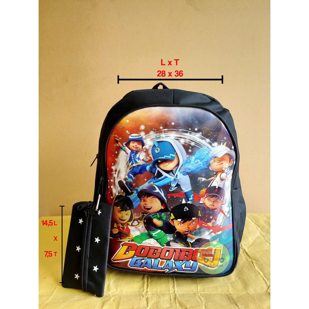 tas ransel sekolah anak laki laki paud/TK/SD,1/Karakter/boboiboy