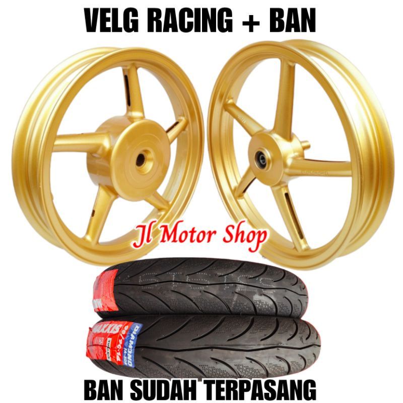 Pelek Velg Racing RCB Beat Scoopy Vario Genio Vario 110 125 150 160 Mio M3 Mio J GT FINO SOUL GT Xeon X-Ride Freego Mio Gear Palang 5 Plus Ban PriMaax Donat Depan Belakang