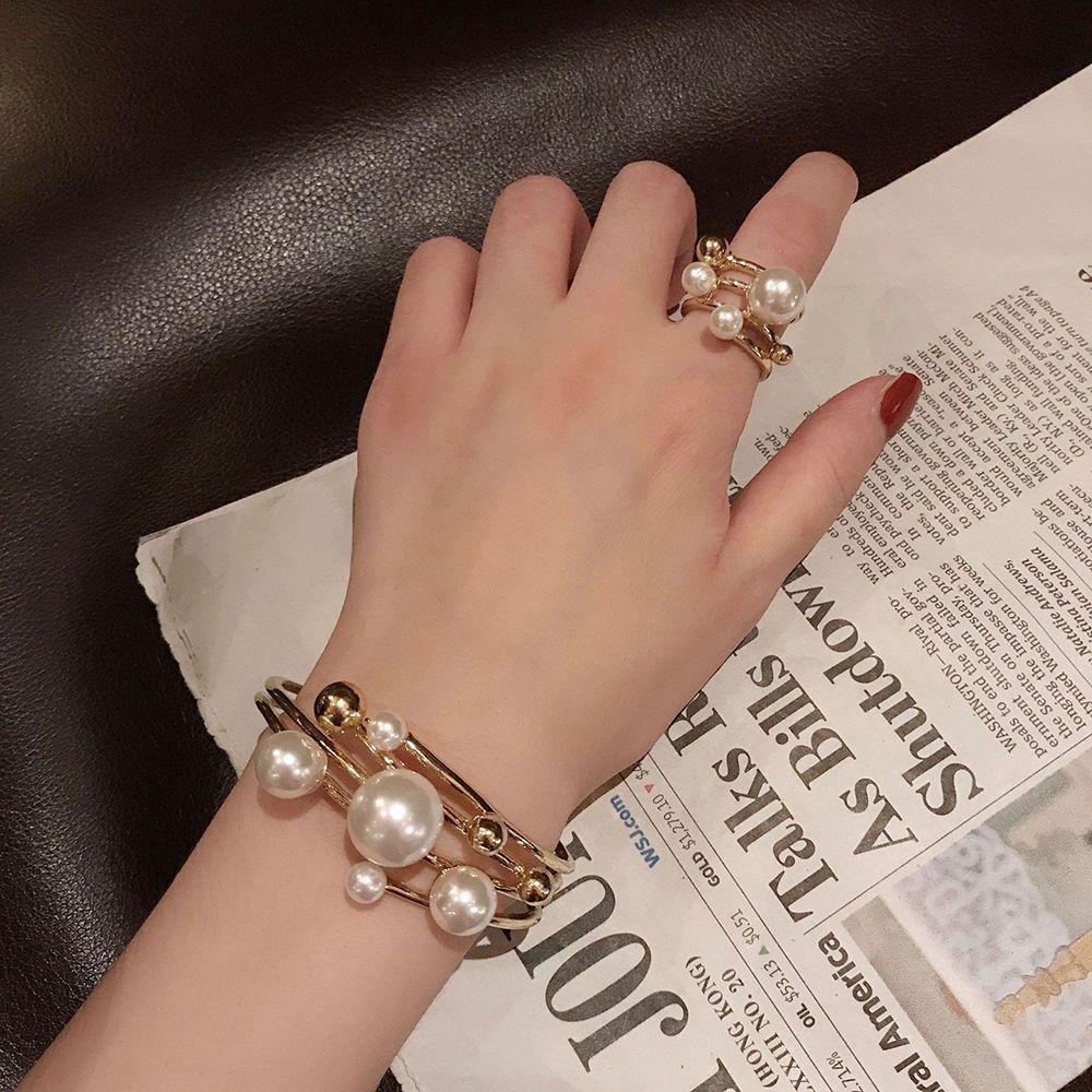 PINEAPPLE Gelang Tidak Teratur Untuk Wanita Perempuan Emas Logam Berongga Keluar Bangle Geometri Bracelet