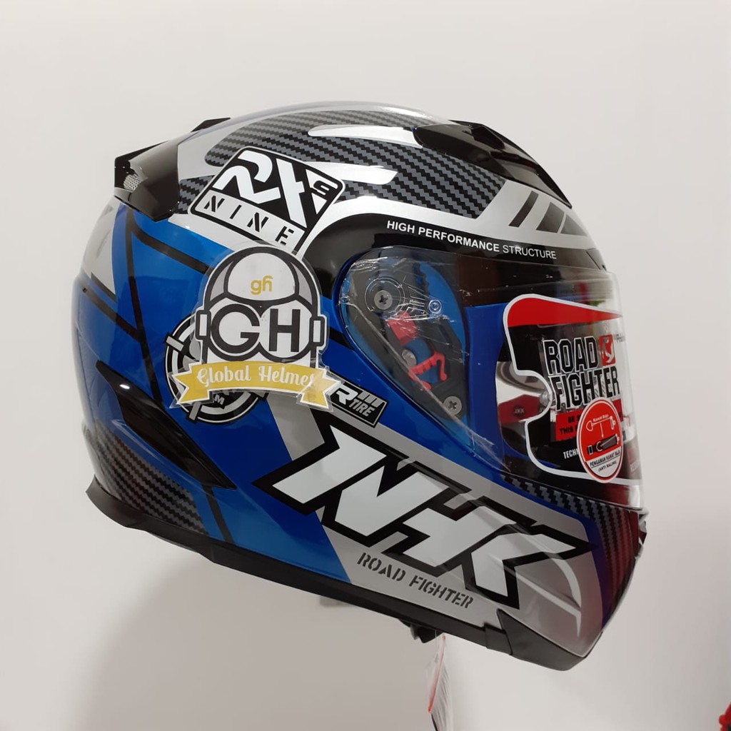 HELM NHK RX9 RACER X NHK RX-9 RACER X NHK RX NINE BLUE SILVER