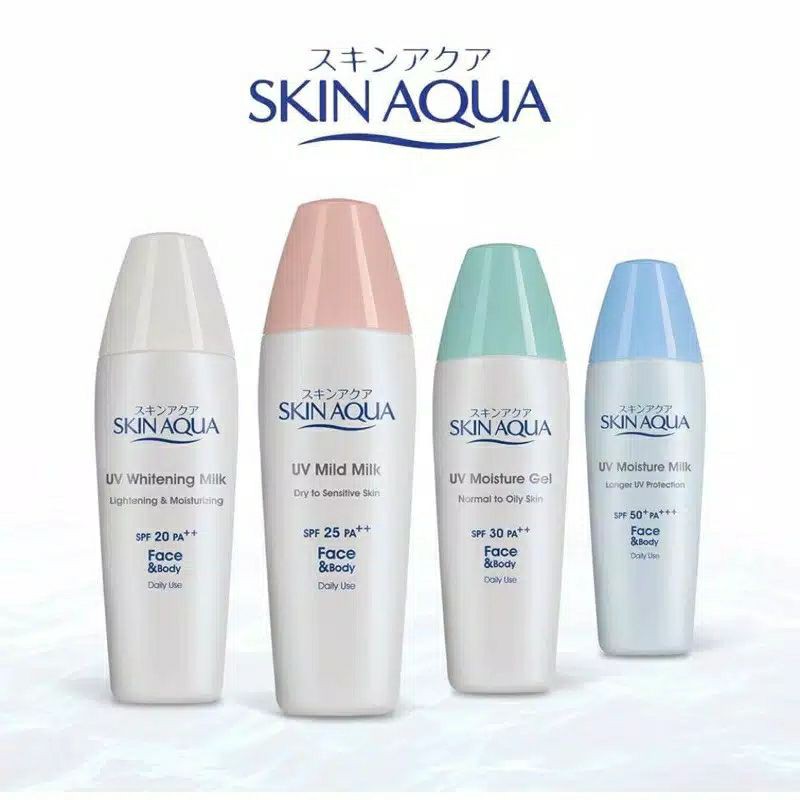 Skin Aqua UV Moisture Milk Spf 50 / moisture gel spf 30