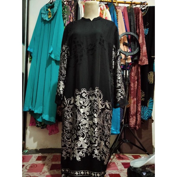 PL gamis  hitam  silver